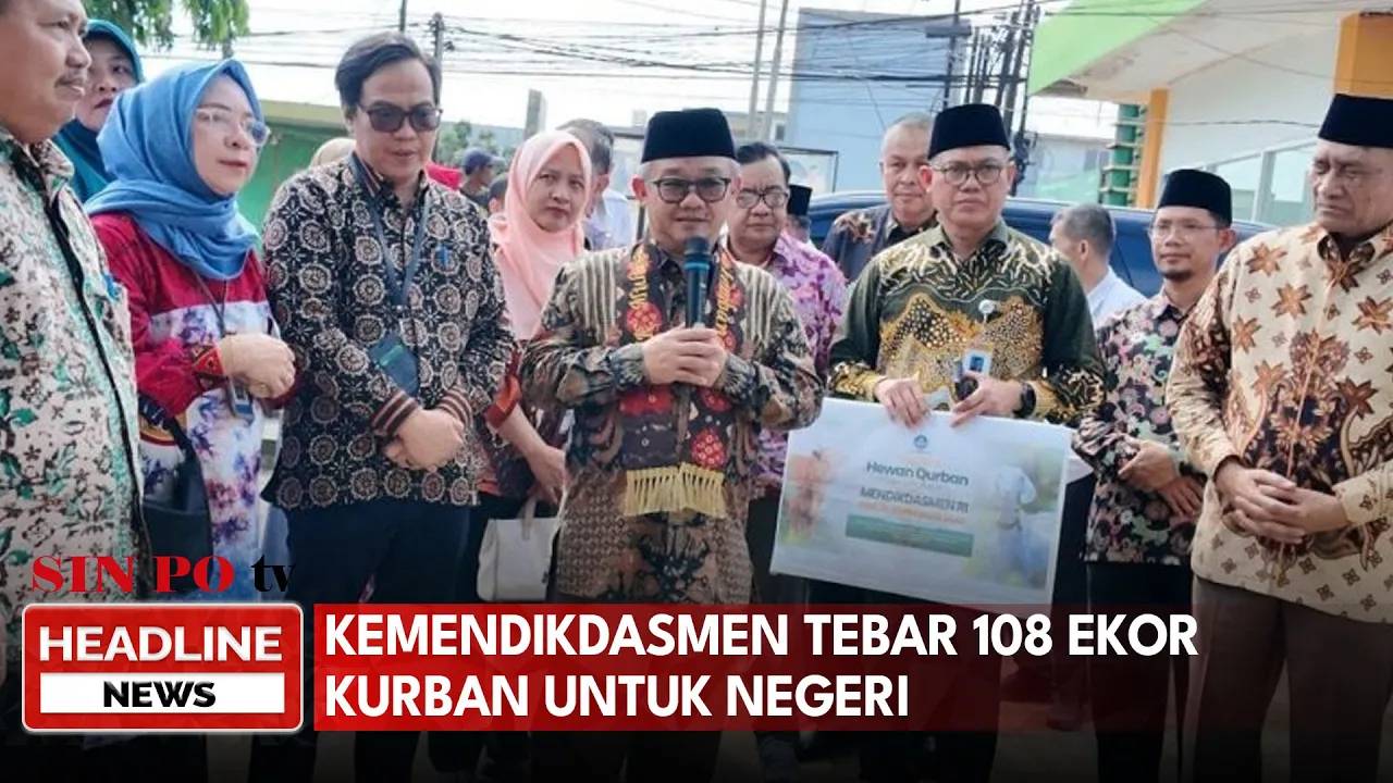 Kemendikdasmen Tebar 108 Ekor Kurban untuk Negeri