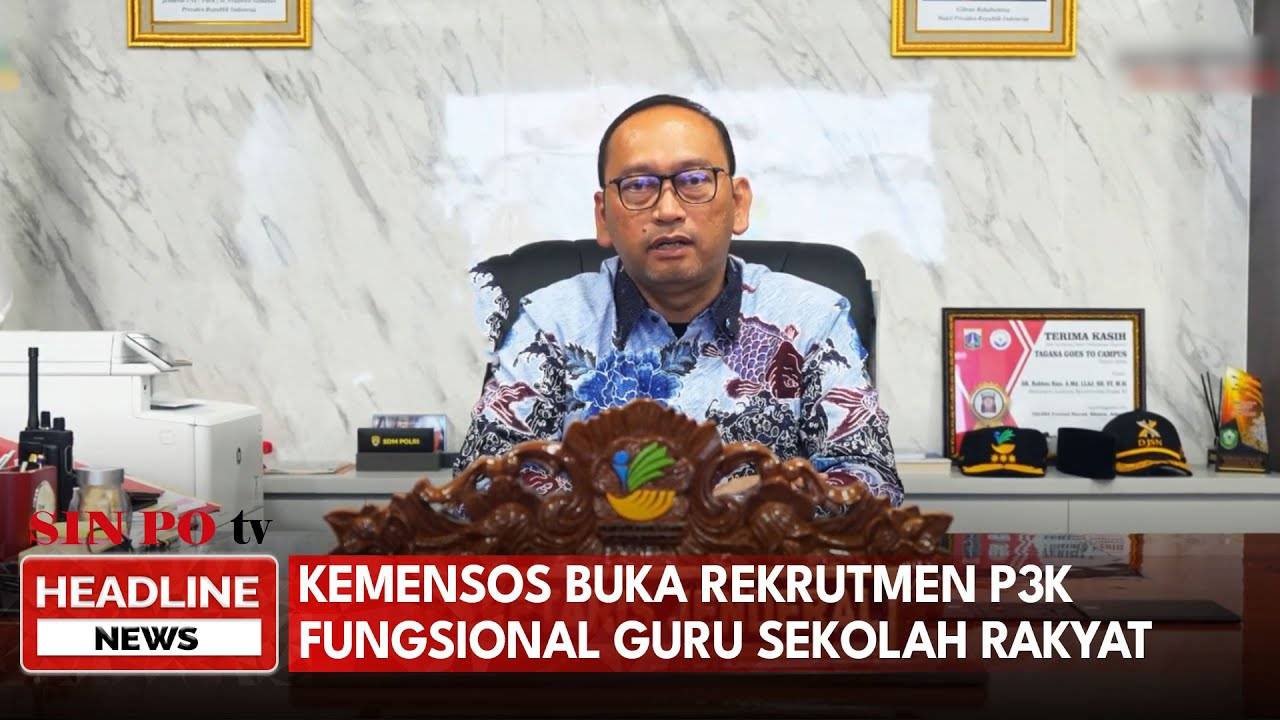 Kemensos Buka Rekrutmen P3K Fungsional Guru Sekolah Rakyat