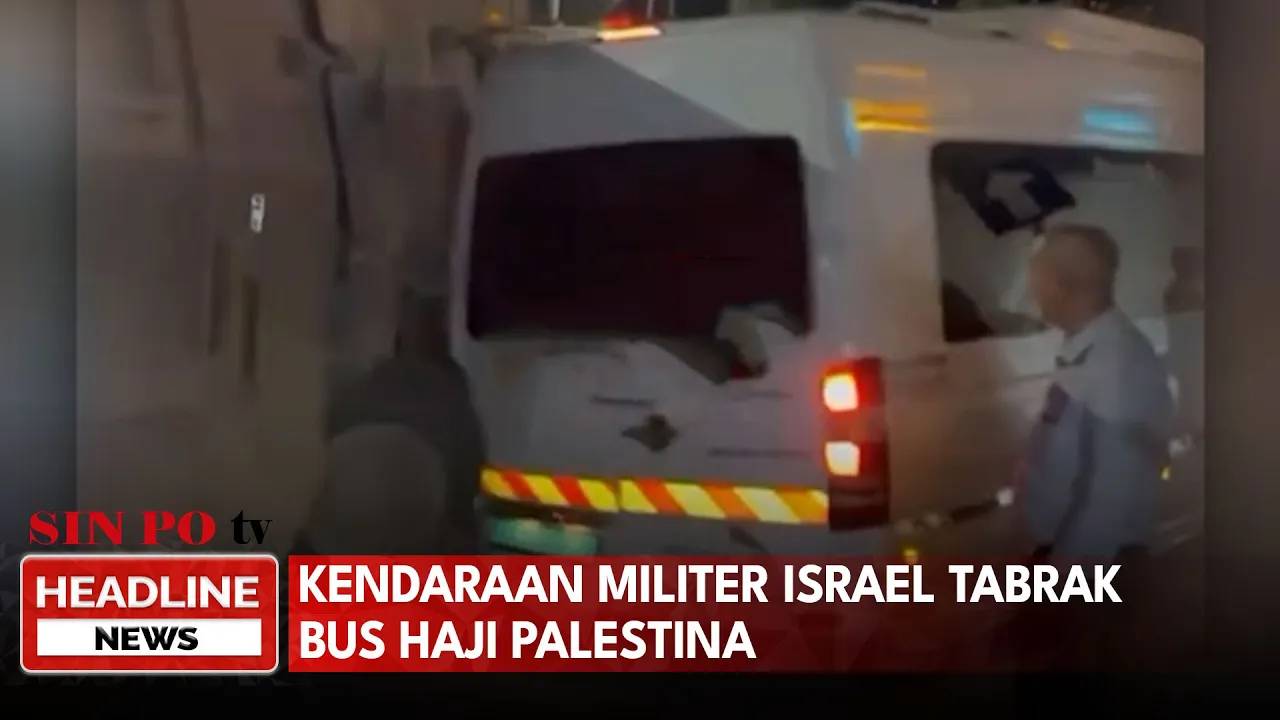 Kendaraan Militer Israel Tabrak Bus Haji Palestina