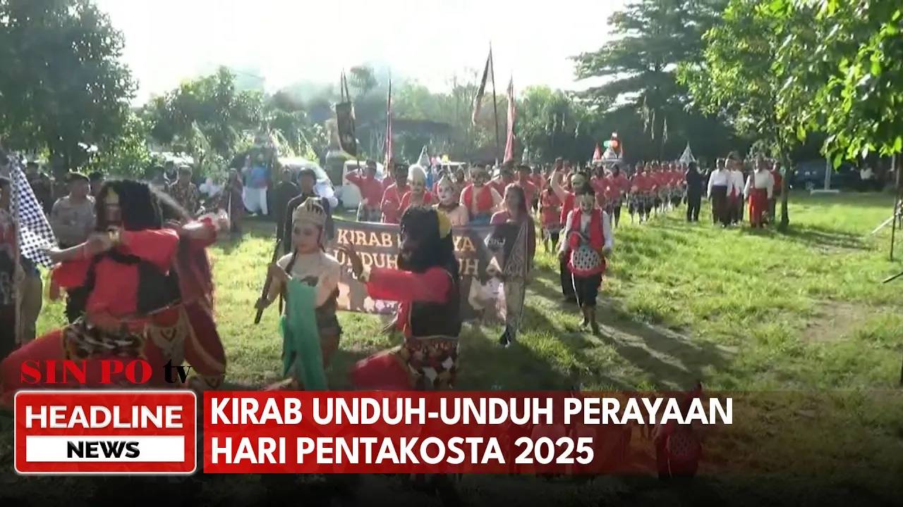 Kirab Unduh-Unduh Perayaan Hari Pentakosta 2025 Di Sleman meriah