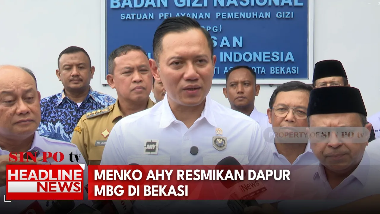 Menko AHY Resmikan Dapur MBG di Bekasi
