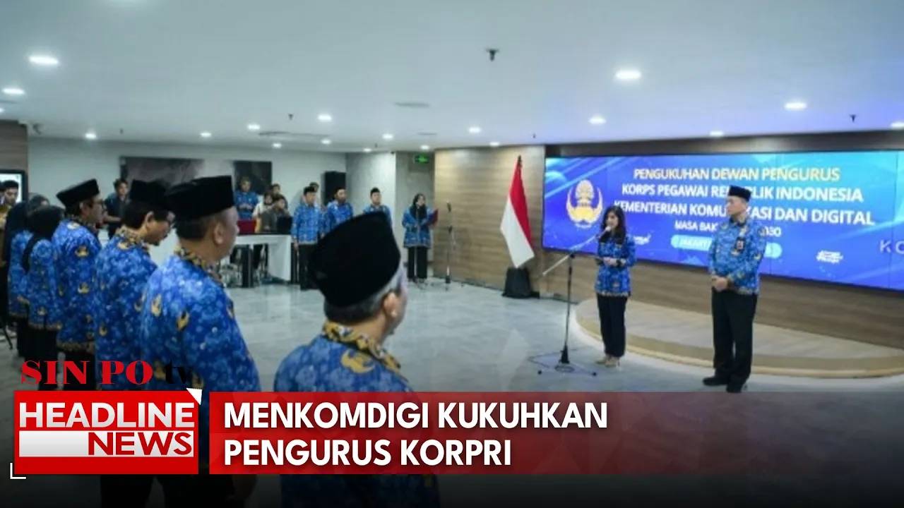 Menkomdigi Kukuhkan Pengurus KORPRI