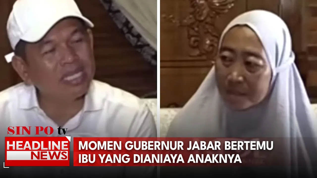 Momen Gubernur Jabar Bertemu Ibu yang Dianiaya Anaknya