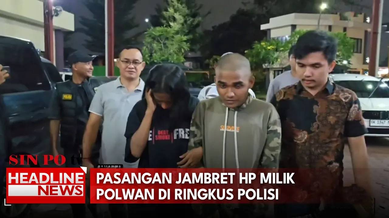 Pasangan Jambret HP Milik Polwan Diringkus Polisi