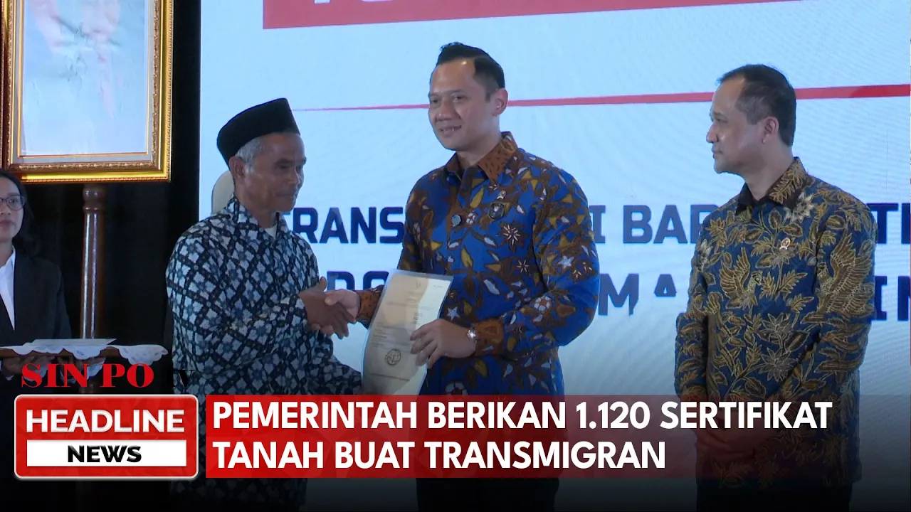 Pemerintah Berikan 1.120 Sertifikat Tanah Buat Transmigran