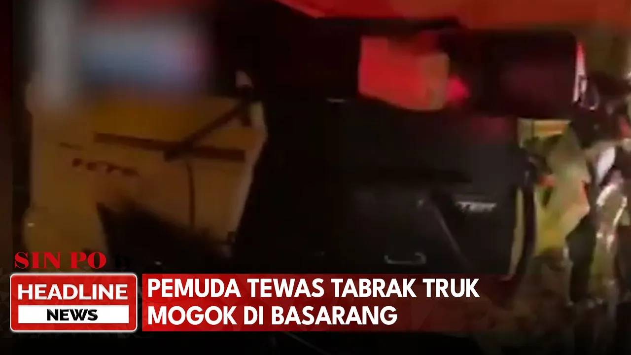 Pemuda Tewas Tabrak Truk Mogok di Basarang