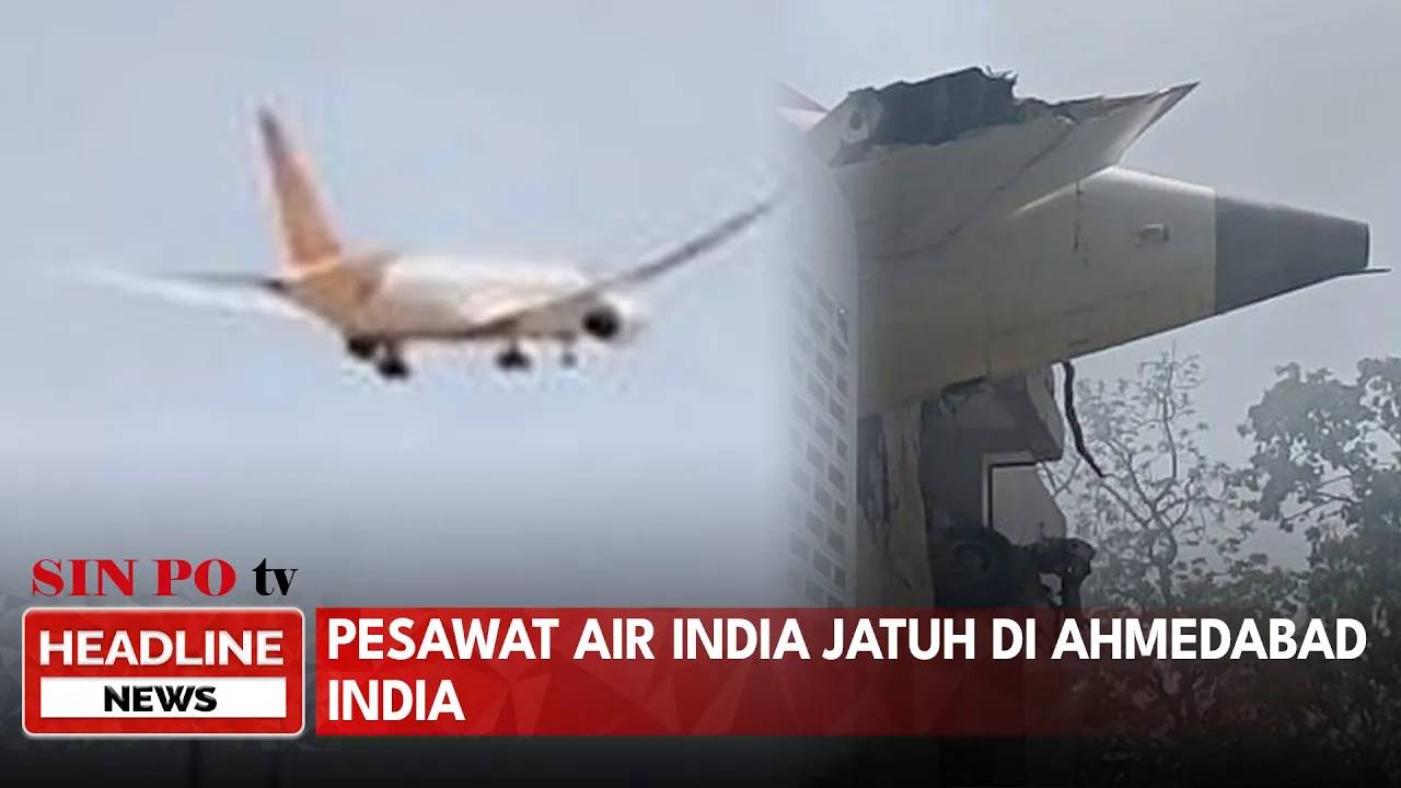 Pesawat Air India Jatuh di Ahmedabad, India