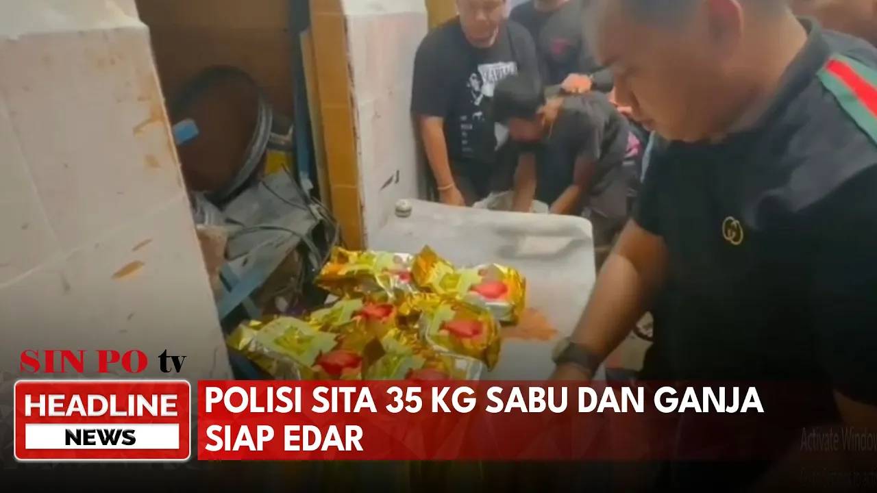 Polisi Sita 35 Kg Sabu dan Ganja Siap Edar