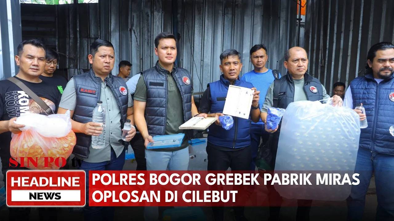Polres Bogor Grebek Pabrik Miras Oplosan Di Cilebut