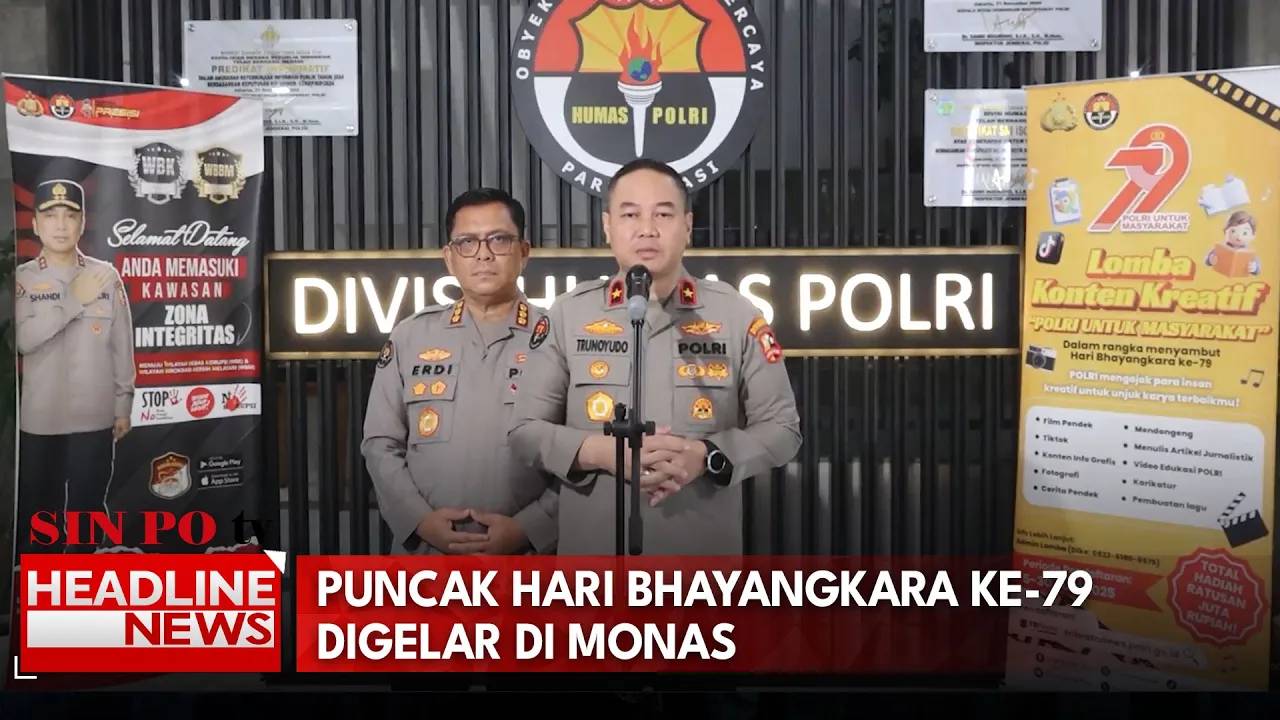 Puncak Hari Bhayangkara ke-79 Digelar di Monas
