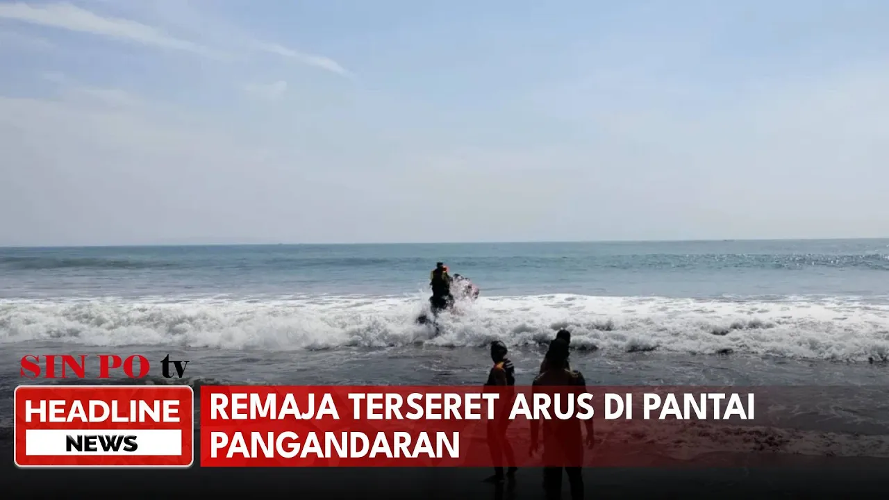 Remaja Terseret Arus Di Pantai Pangandaran