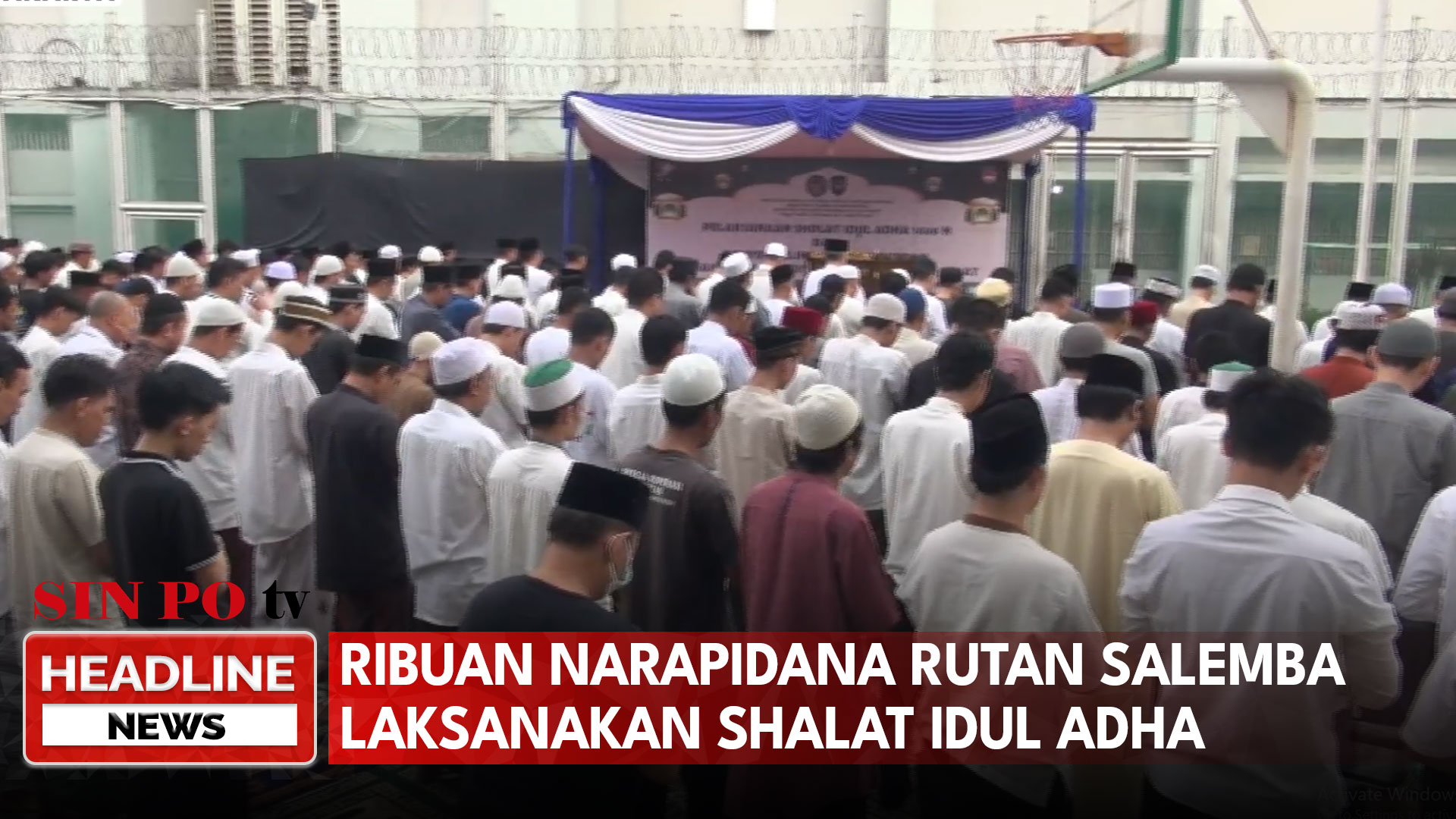 Ribuan Narapidana Rutan Salemba Laksanakan Shalat Idul Adha Di Balik Tingginya Tembok Penjara