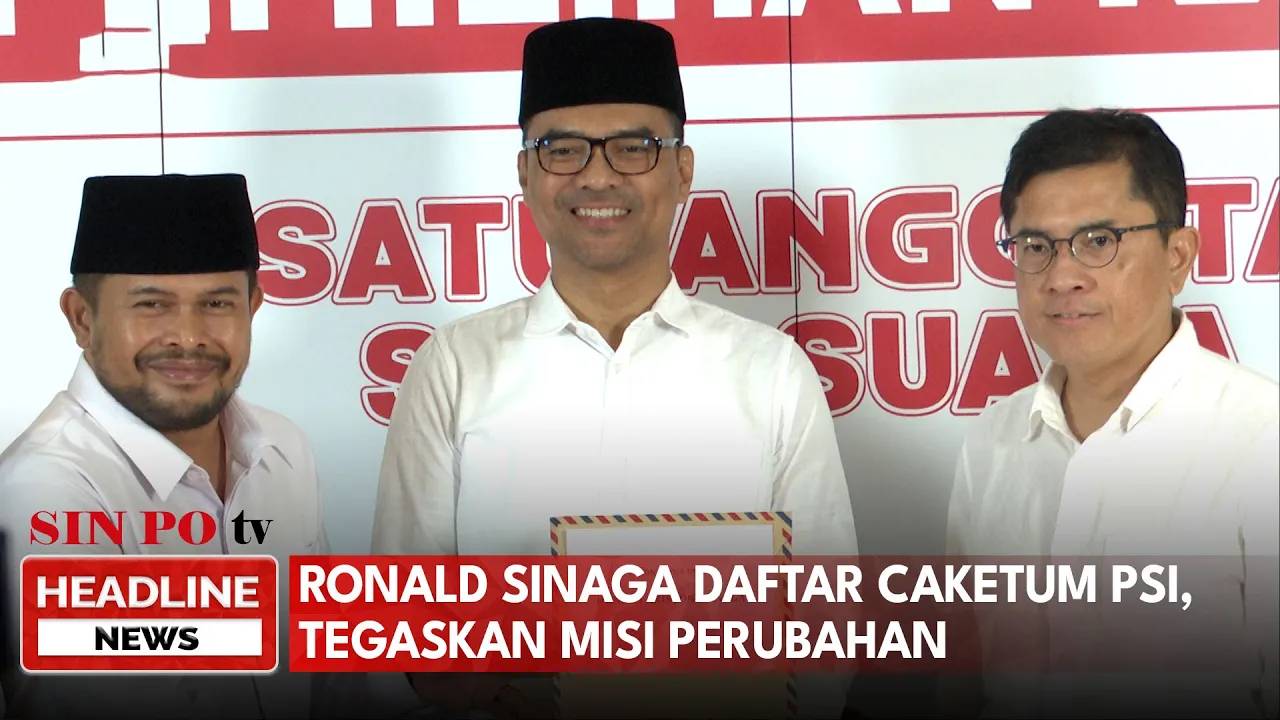 Ronald Sinaga Daftar Caketum PSI, Tegaskan Misi Perubahan