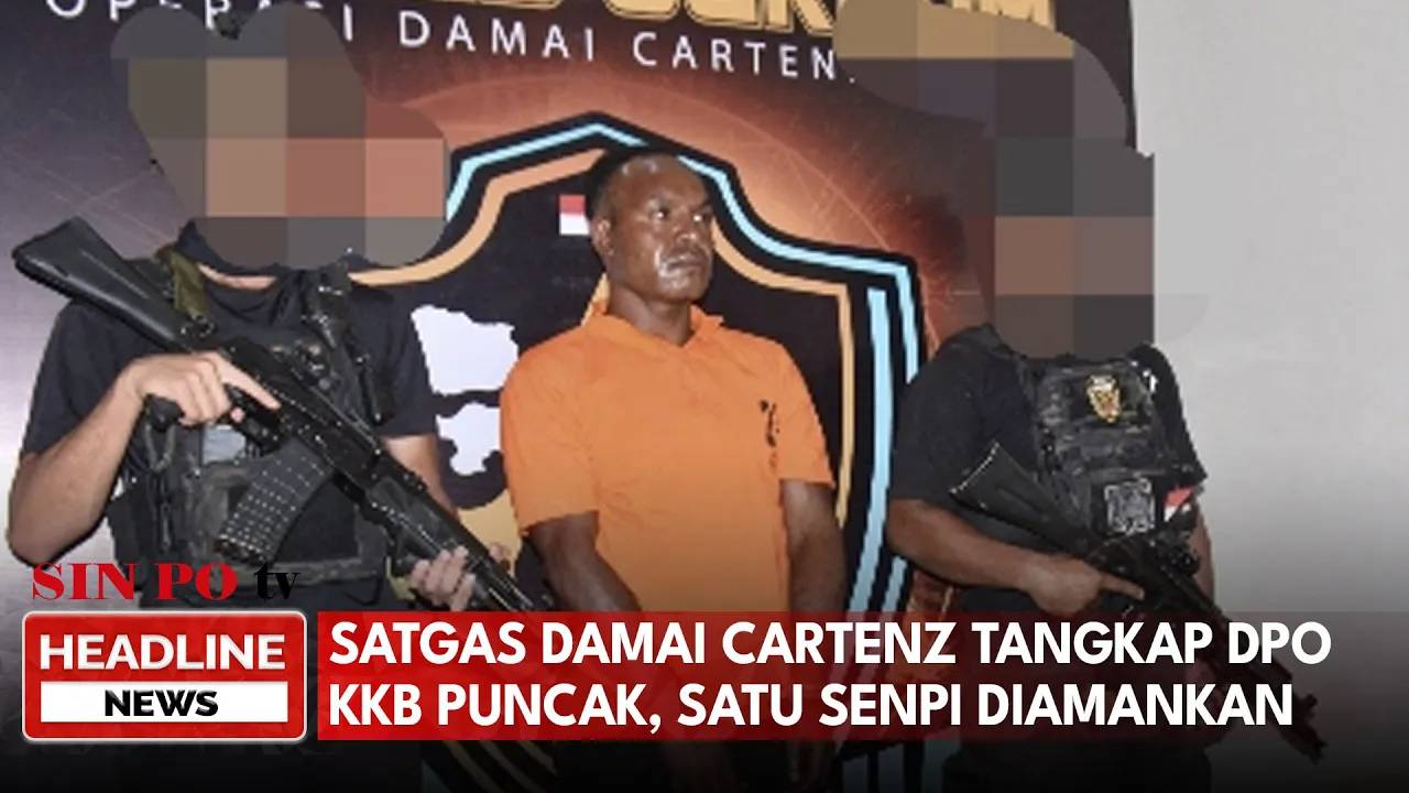 Satgas Damai Cartenz Tangkap DPO KKB Puncak, 1 Senpi Diamankan