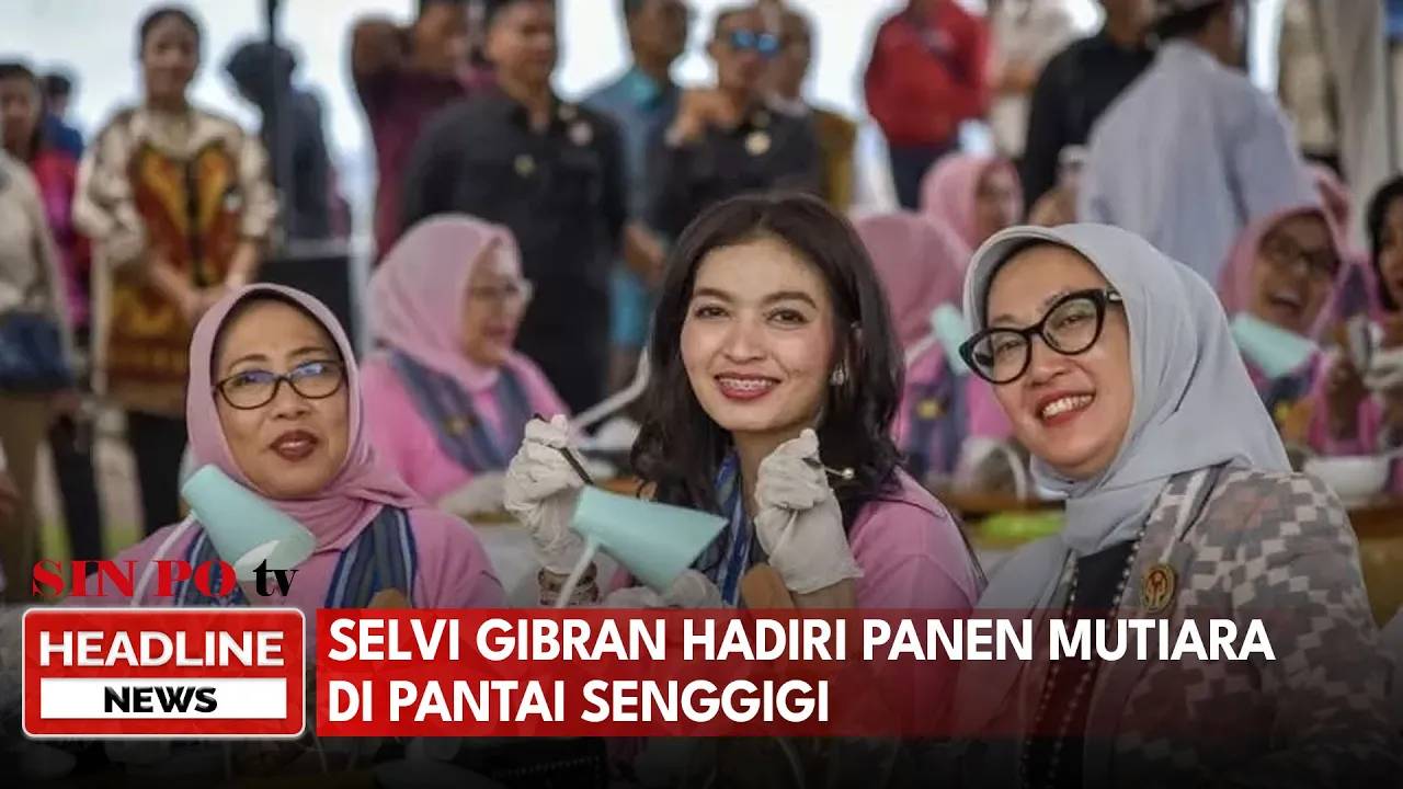 Selvi Gibran Hadiri Panen Mutiara Di Pantai Senggigi