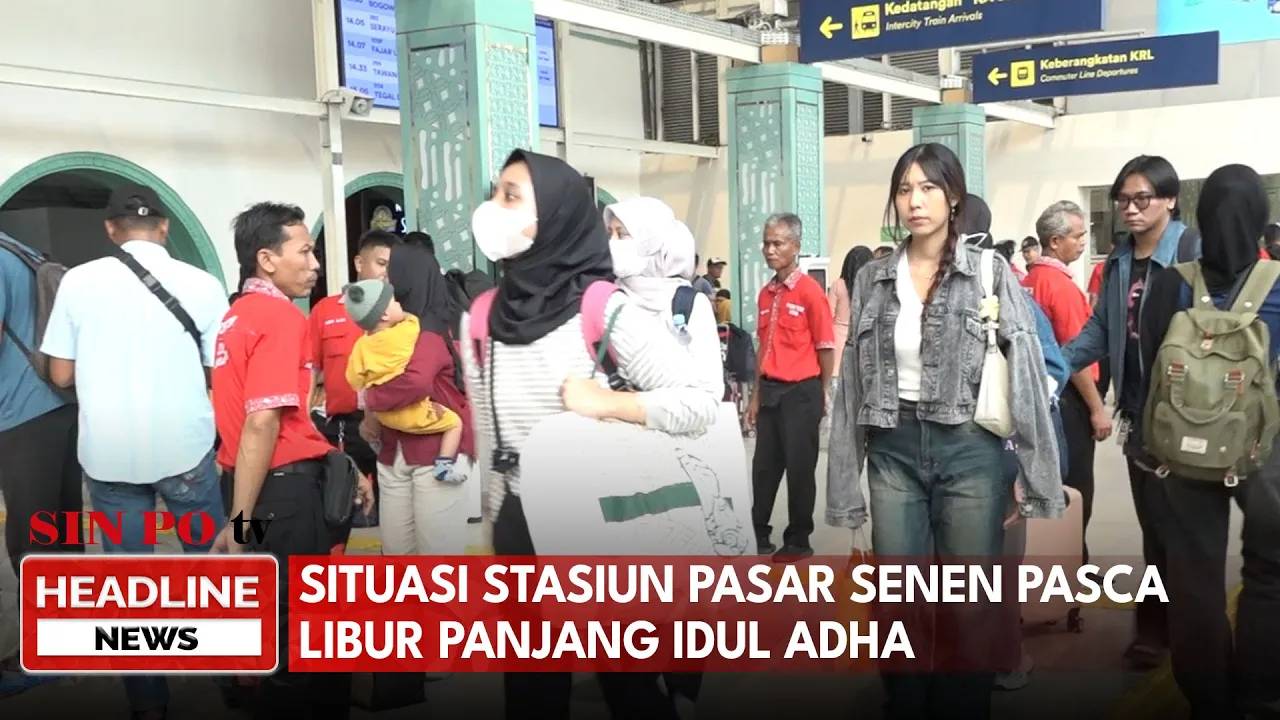 Situasi Stasiun Pasar Senen Pasca Libur Panjang Iduladha