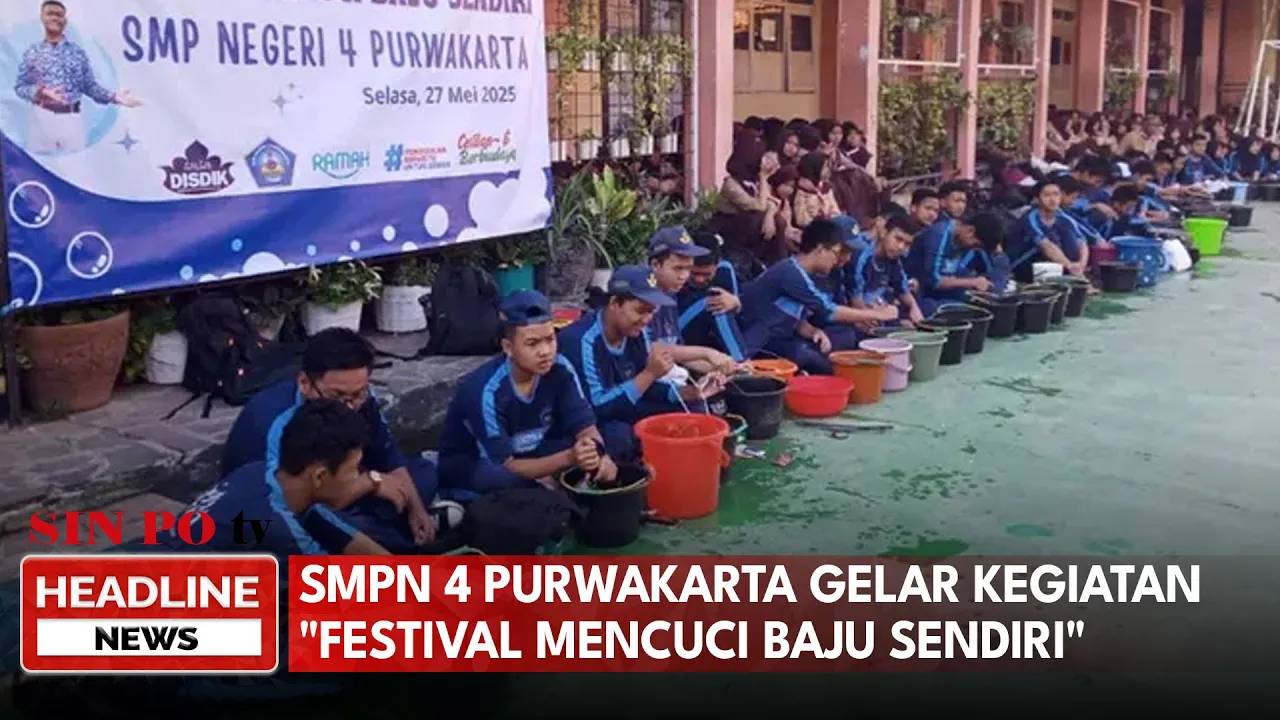 SMPN 4 Purwakarta Gelar “Festival Mencuci Baju Sendiri”