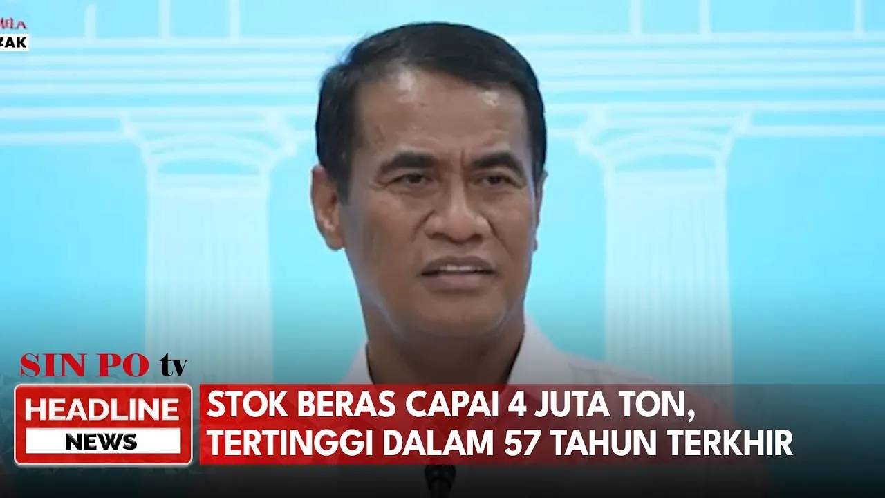 Stok Beras Capai 4 Juta Ton, Tertinggi Dalam 57 Tahun Terakhir