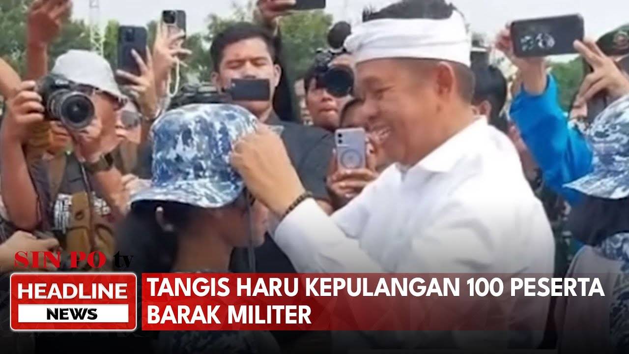 Tangis Haru Kepulangan 100 Peserta Barak Militer