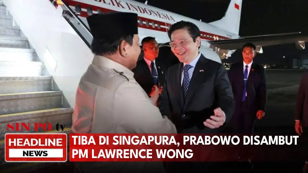 Tiba Di Singapura, Prabowo Disambut PM Lawrence Wong