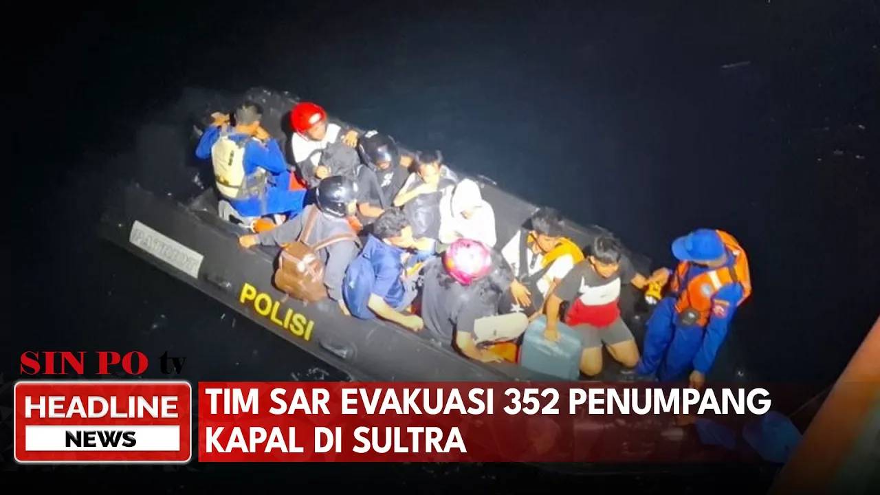 Tim SAR Evakuasi 352 Penumpang Kapal Di Sultra