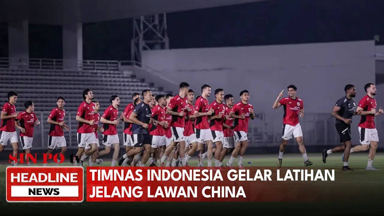 Timnas Indonesia Gelar Latihan Jelang Lawan China