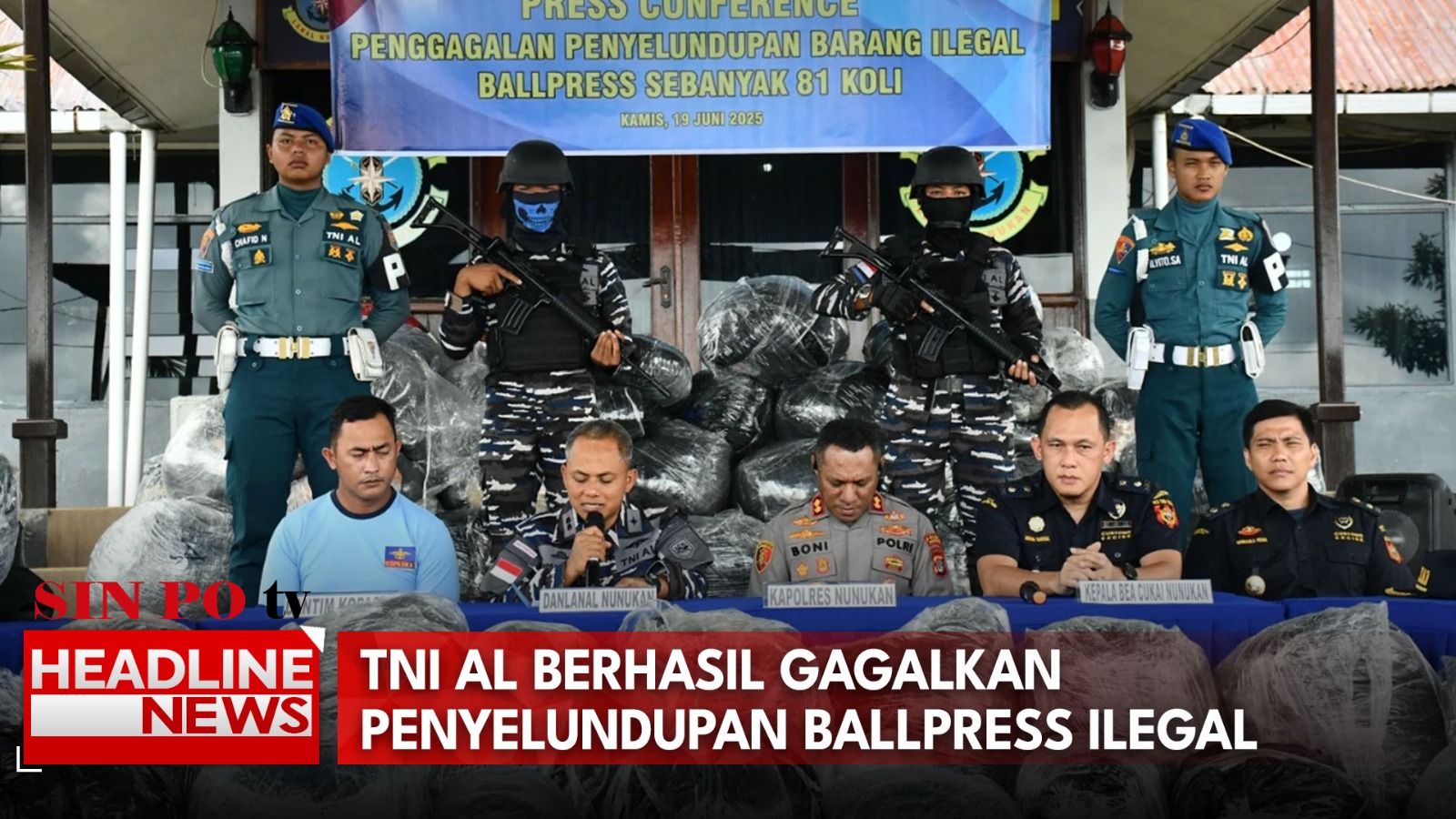 TNI AL Berhasil Gagalkan Penyelundupan Ballpress Ilegal