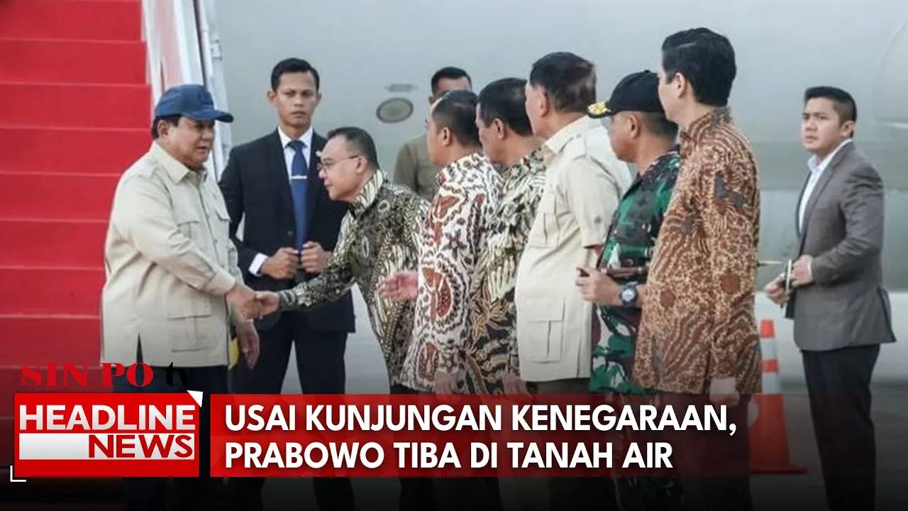Usai Kunjungan Kenegaraan, Prabowo Tiba di Tanah Air