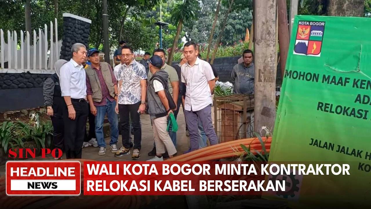 Wali Kota Bogor Minta Kontraktor Relokasi Kabel Berserakan