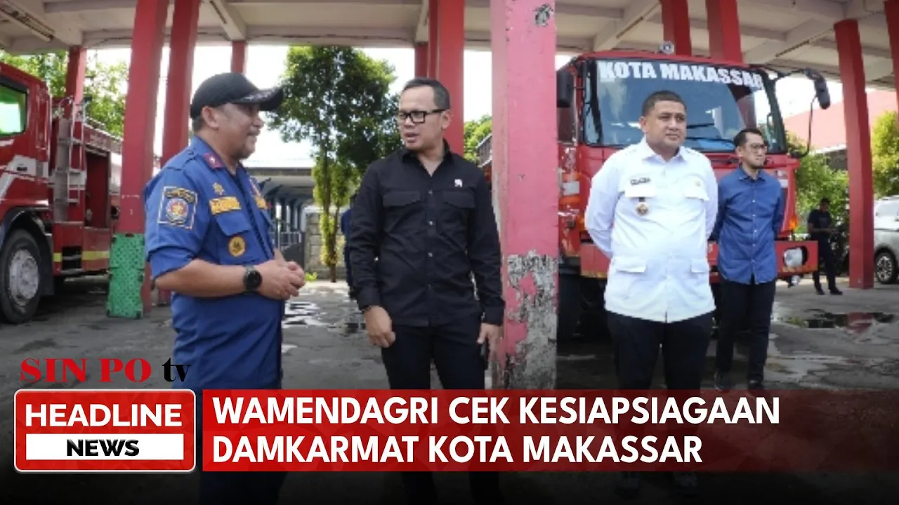 Wamendagri Cek Kesiapsiagaan Damkarmat Kota Makassar