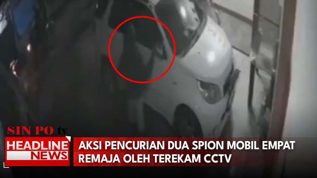 Aksi Pencurian Dua Spion Mobil