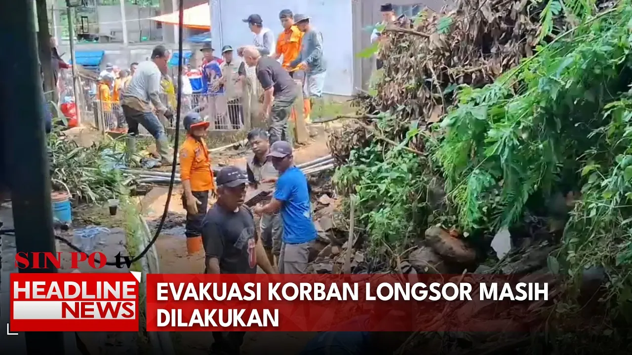 Evakuasi Korban Longsor Masih Dilakukan, Pencarian Diperluas ke Aliran Sungai
