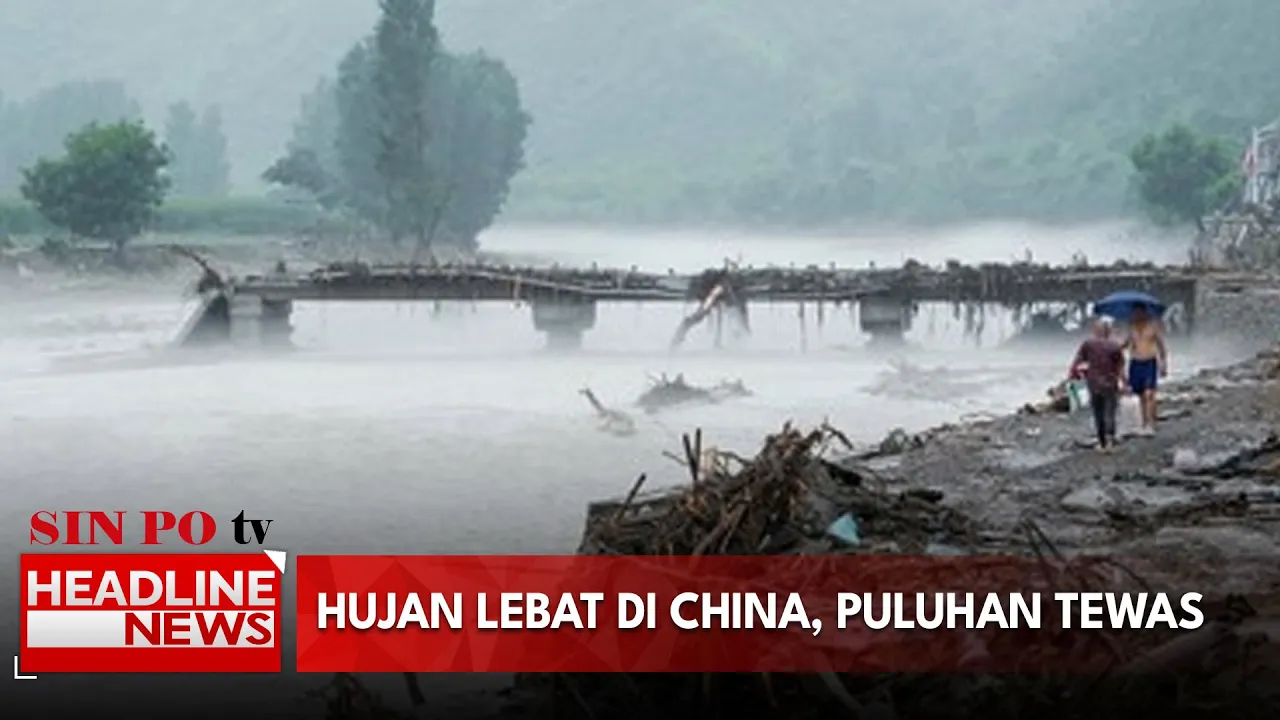Hujan Lebat Di China, Puluhan Tewas