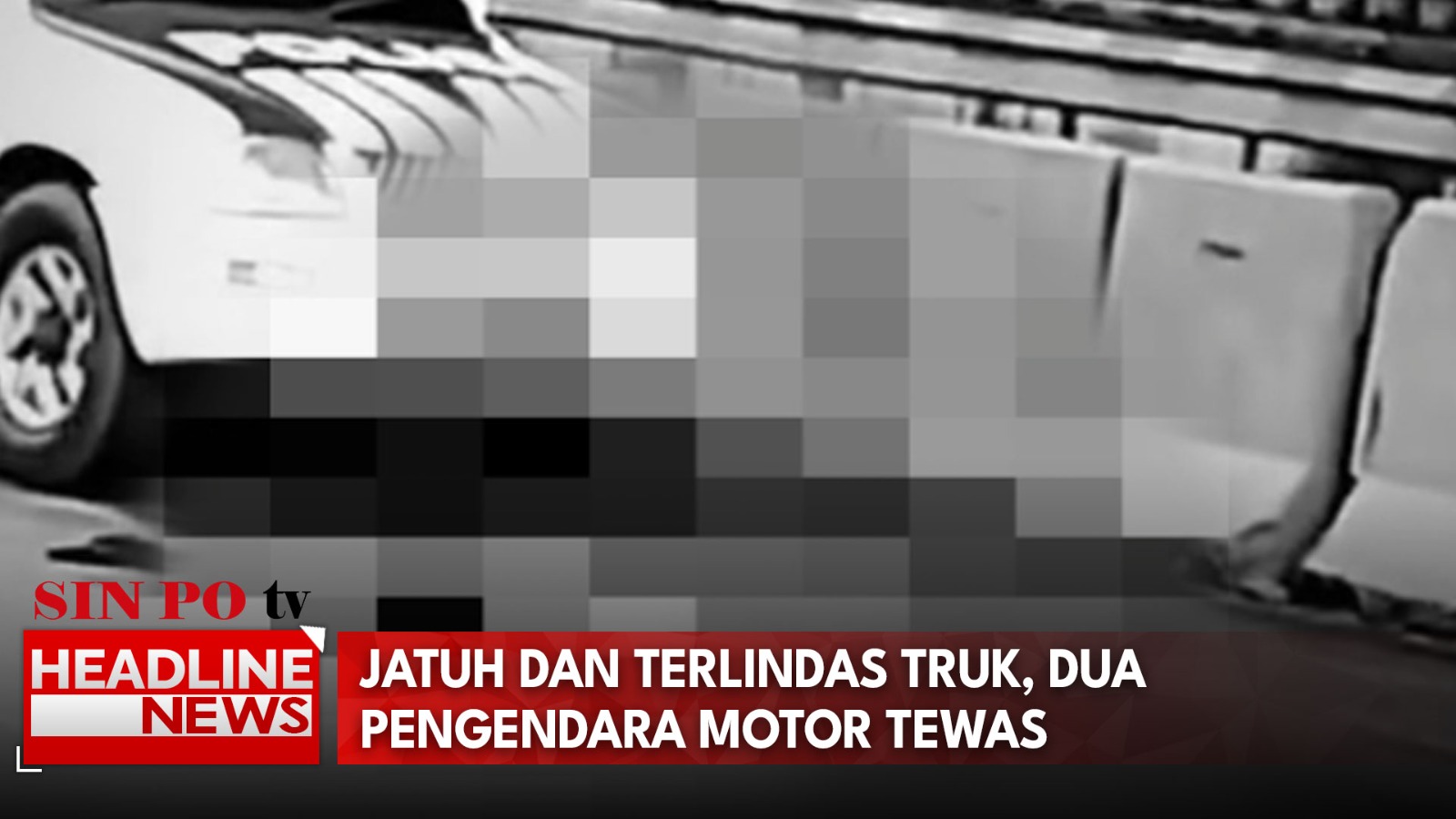 Jatuh Dan Terlindas Truk, Dua Pengendara Motor Tewas