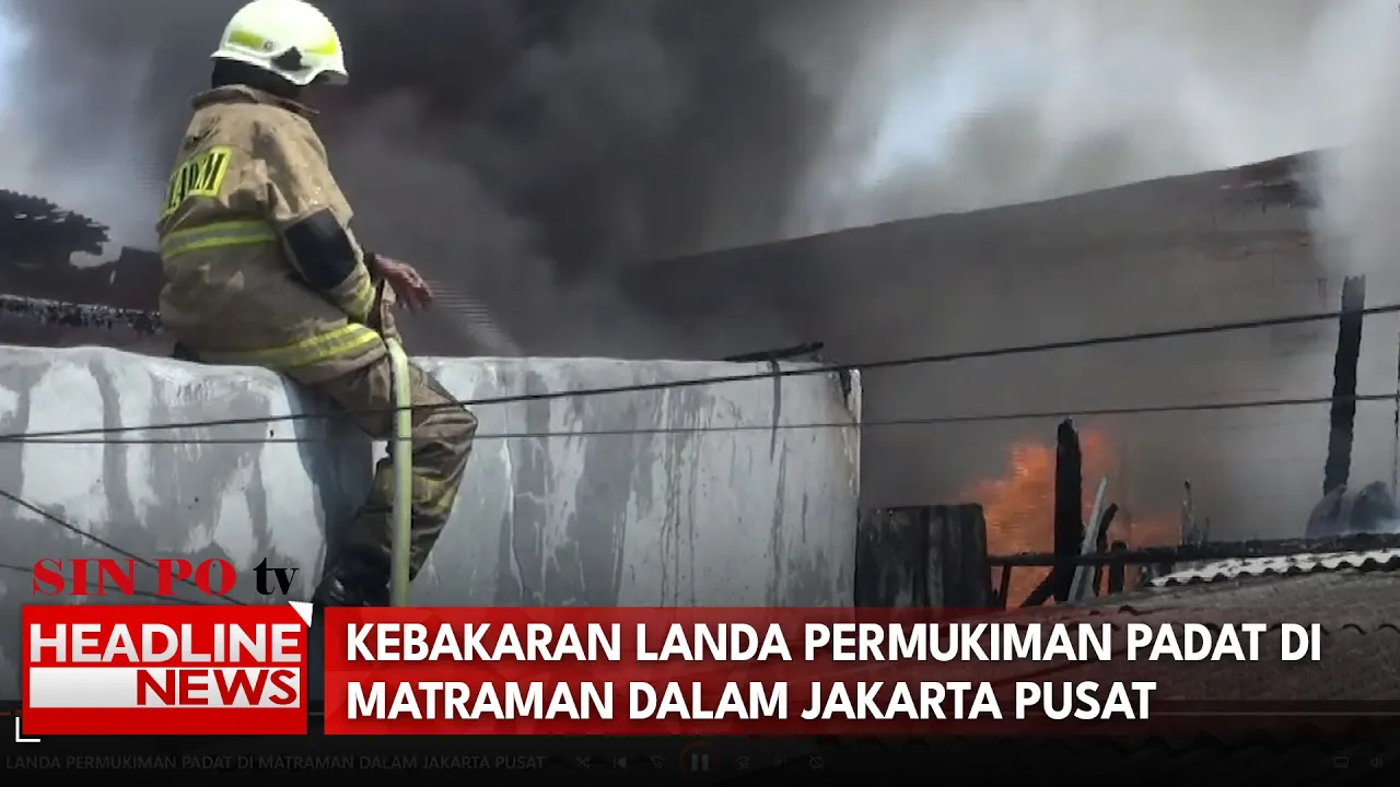 Kebakaran Landa Permukiman Padat Di Matraman Dalam Jakarta Pusat