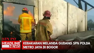 Kebakaran Melanda Gudang SPN Polda Metro Jaya di Bogor