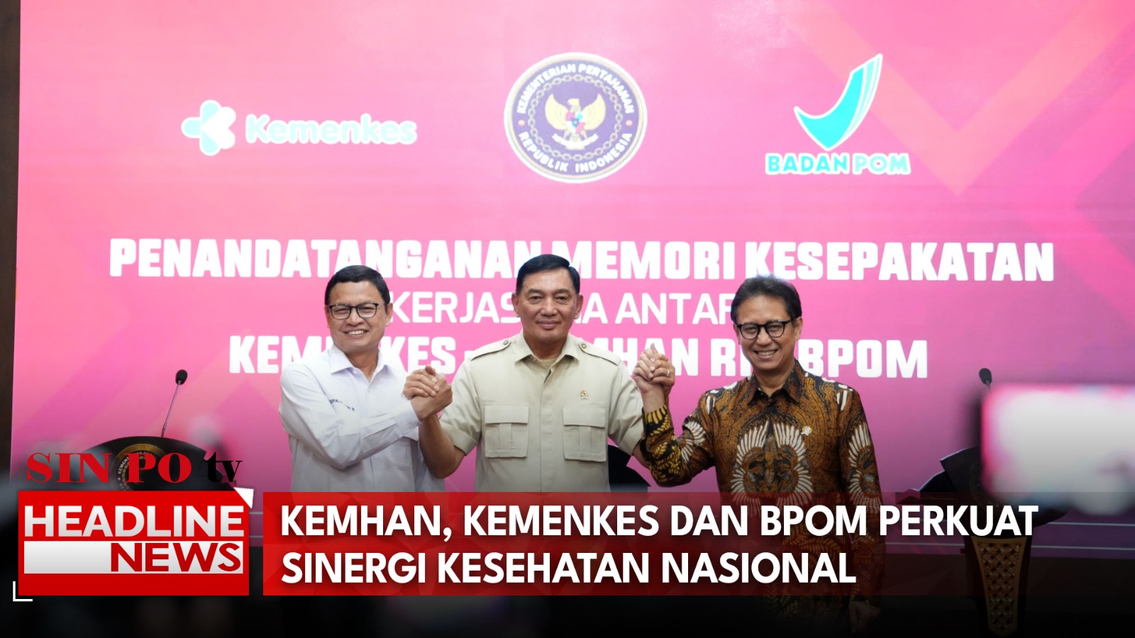 Kemhan, Kemenkes, dan BPOM Perkuat Sinergi Kesehatan Nasional