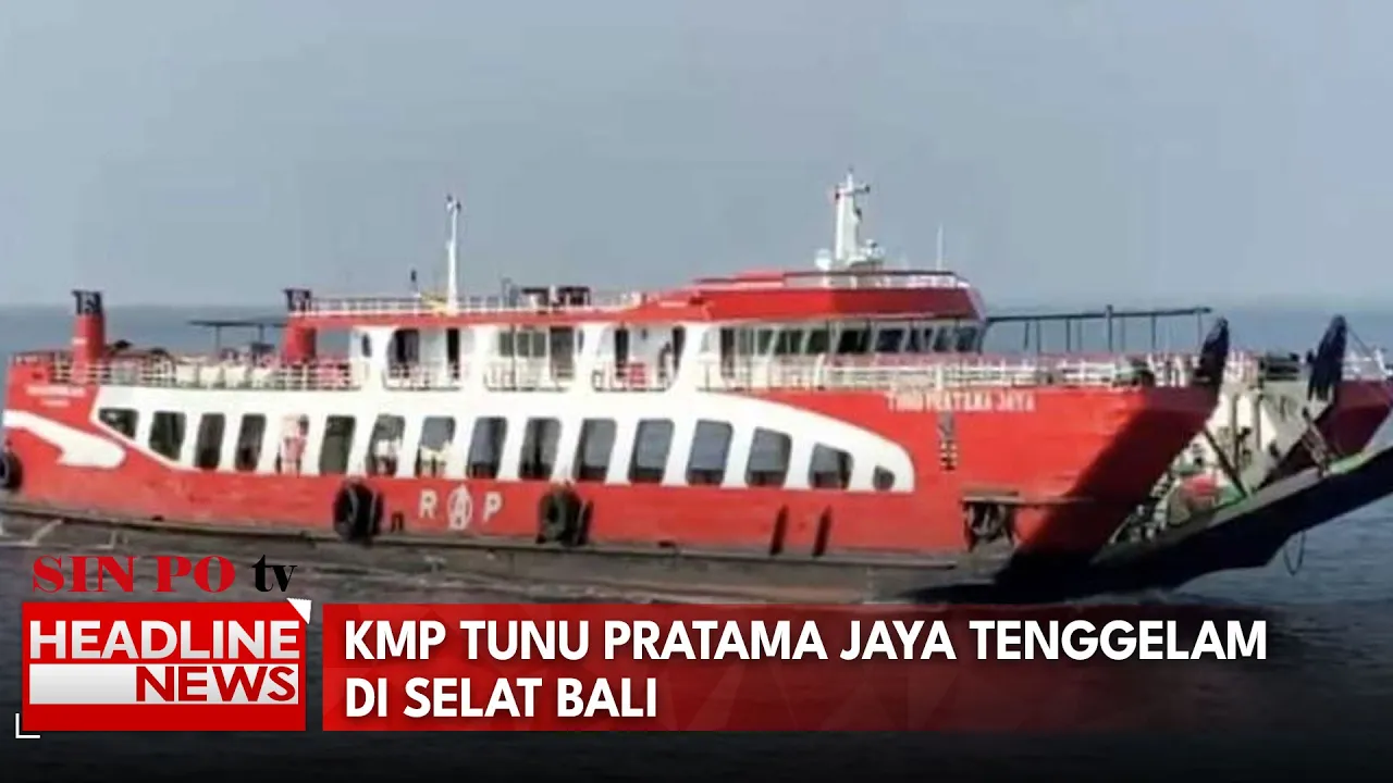 KMP Tunu Pratama Jaya Tenggelam Di Selat Bali