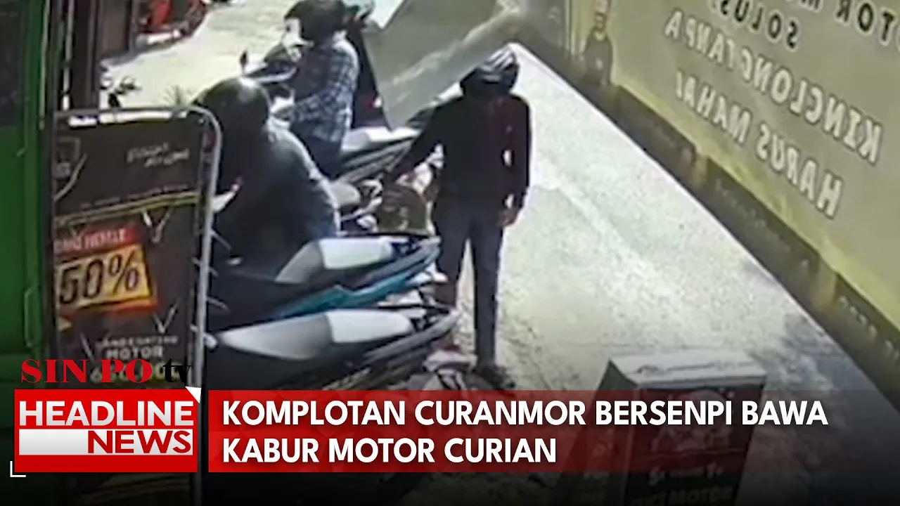 Komplotan Curanmor Bersenpi Bawa Kabur Motor Curian