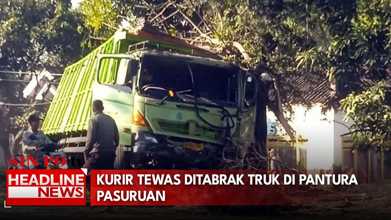 Kurir Tewas Ditabrak Truk di Pantura Pasuruan