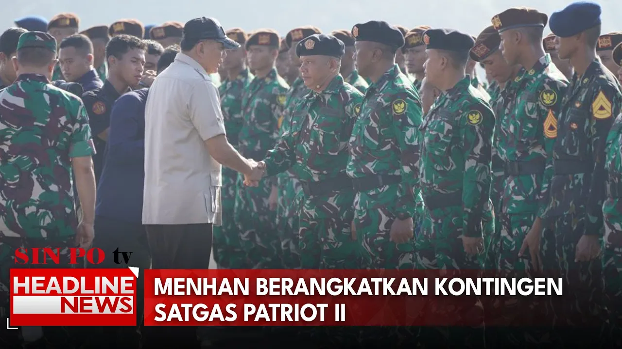 Menhan Berangkatkan Kontingen Satgas Patriot II