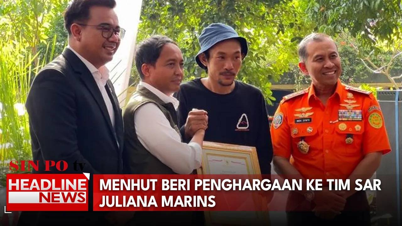 Menhut Beri Penghargaan Ke Tim SAR Juliana Marins