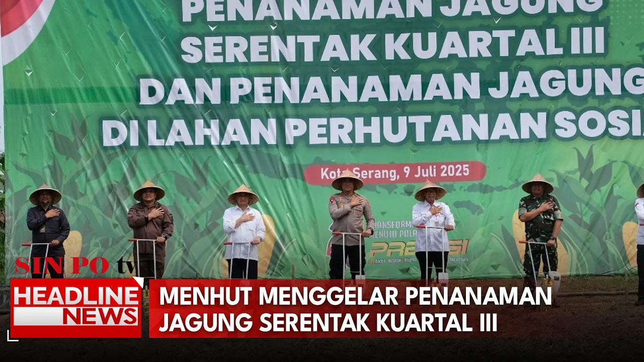 Menhut Menggelar Penanaman Jagung Serentak Kuartal III