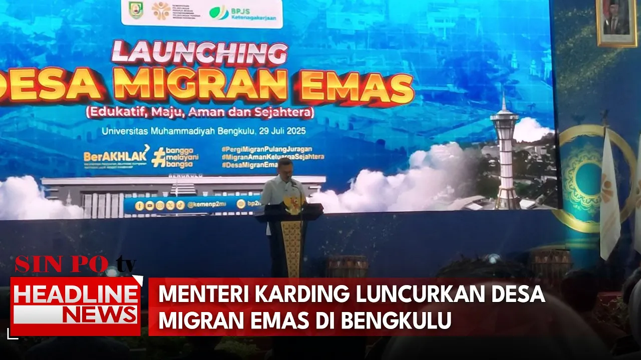 Menteri Karding Luncurkan Desa Migran Emas Di Bengkulu