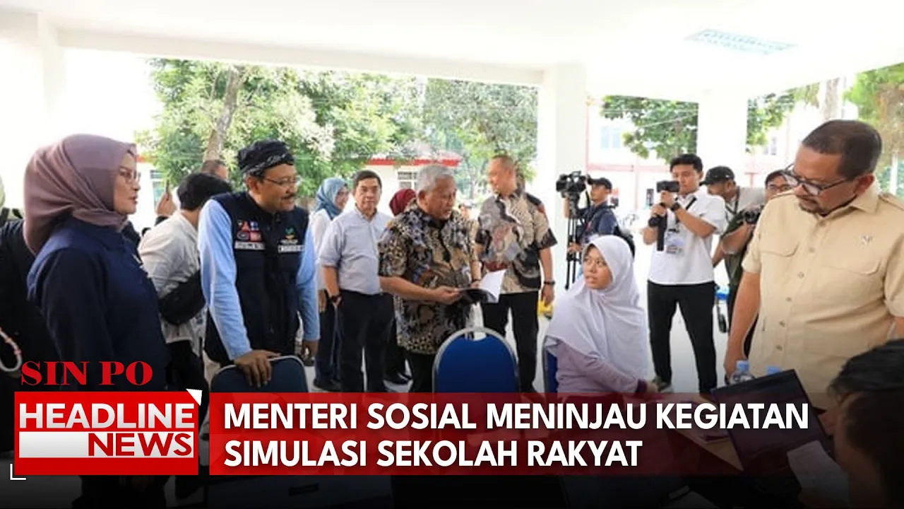 Menteri Sosial Meninjau Kegiatan Simulasi Sekolah Rakyat