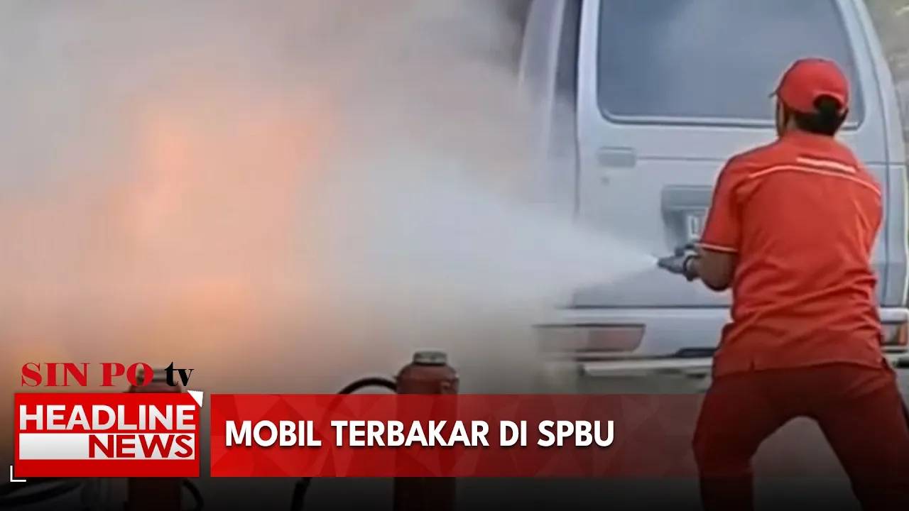 Mobil Terbakar di SPBU