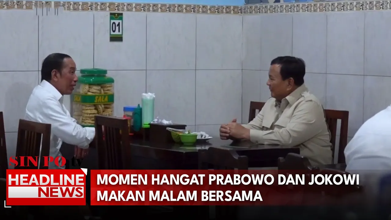 Momen Hangat Prabowo dan Jokowi Makan Malam Bersama