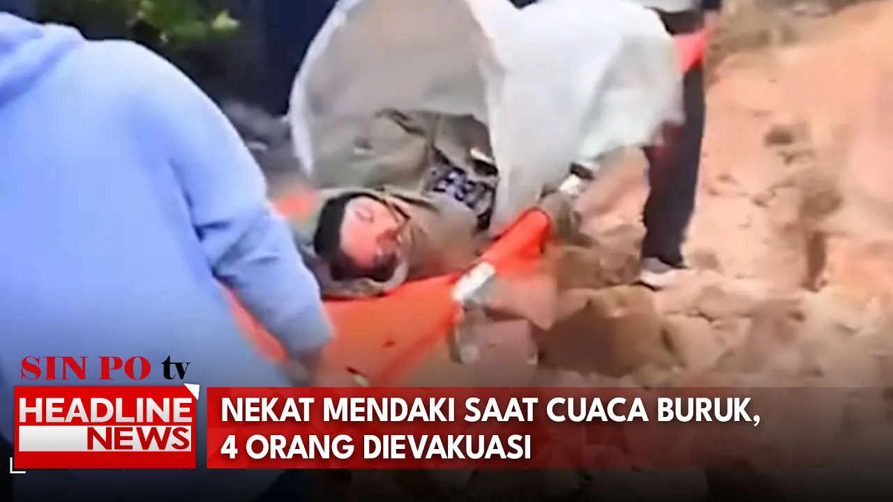 Nekat Mendaki Saat Cuaca Buruk, 4 Orang Dievakuasi