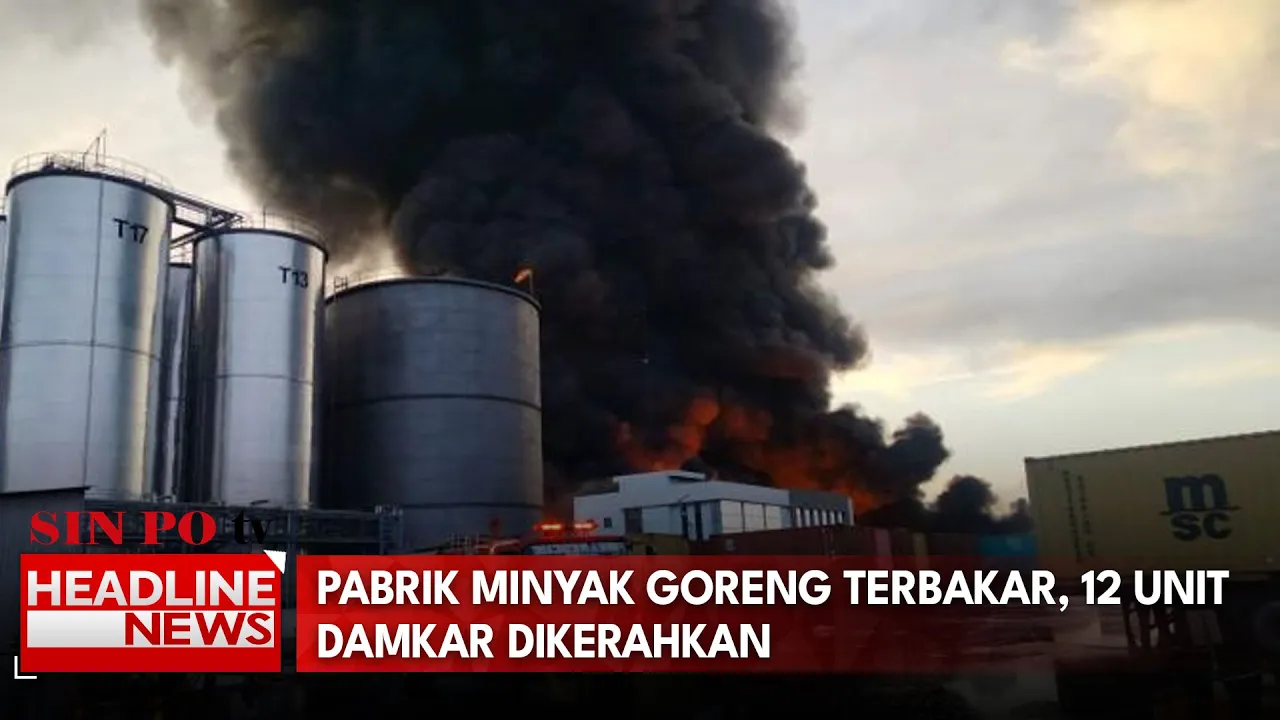Pabrik Minyak Goreng Terbakar, 12 Unit Damkar Dikerahkan