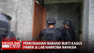 Pemusnahan Barang Bukti Kasus Pabrik & Lab Narkoba Rahasia